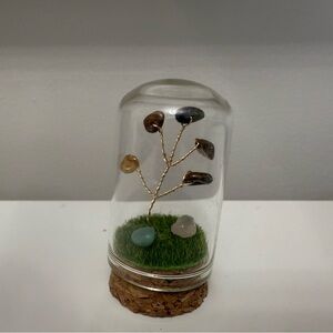 2” Glass Dome with Tiger Eye Tree